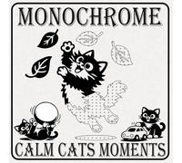 Monochrome Calm Cats Moments: alcohol markers coloring book for adults and teens for Stress Relief and Relaxation