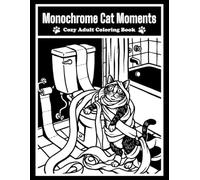 Monochrome Cat Moments: Cozy Adult Coloring Book | One-Color Cat Designs for Relaxation, Stress Relief and Mindful Coloring (The Monochrome Muse)