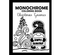 Monochrome Coloring Book Christmas Gnomes