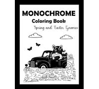 Monochrome Coloring Book Spring and Easter Gnomes
