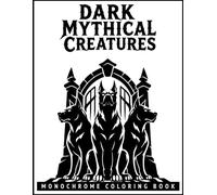 Monochrome Dark Mythical Creatures Coloring Book: Gargoyles and Ancient Fantasy Guardians, Designs for Relaxation... Adults and Gothic Horror Fans.