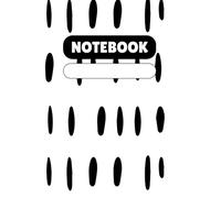 Monochrome Dot Lines Notebook - Minimal Geometric Pattern Journal: Lined Notebook with Black Oval Dot Rows on White Background - Clean Modern Design for Students, Writers, and Professionals