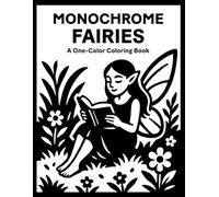 Monochrome Fairy Coloring Book: One Color Black Ink Fairies for Relaxation - Easy, Cozy, and Stress Relief Coloring for Adults, Kids, and All Ages (Monochrome Coloring)