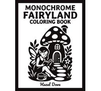 Monochrome Fairyland Coloring Book: Magical One Color Designs with Fairies, Mushroom Homes, Moonlit Gardens, and Fantasy Scenes for Adults, Teens, and All Ages (Cozy Monochrome Series)