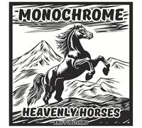 Monochrome Heavenly Horses: Relaxing Single Color Coloring Book For Adults & Seniors: Beautiful Horse Designs for Stress Relief, Mindfulness & Creative Relaxation (Monochrome Series)