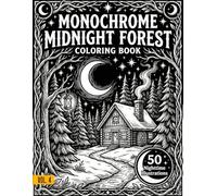 Monochrome Midnight Forest Coloring Book Vol.4: A Relaxing Collection of Cozy Nighttime Forest Scenes - High-Contrast Black & White Illustrations for ... Creativity (Monochrome Coloring Book Serie)