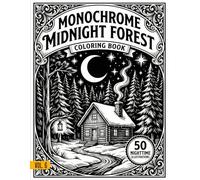 Monochrome Midnight Forest Coloring Book Vol.6: A Relaxing Collection of Cozy Nighttime Forest Scenes - High-Contrast Black & White Illustrations for ... Creativity (Monochrome Coloring Book Serie)