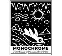MONOCHROME PENGUIN COLORING BOOK: Ages 8-12 - relaxing winter scenes