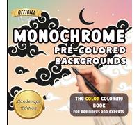 Monochrome Pre-Colored Backgrounds: Coloring book - mindfulness, Satisfying Ink Tracing Style for Relaxation for Adults
