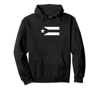 Monochrome Puerto Rico Flag Sudadera con Capucha