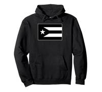 Monochrome Puerto Rico Flag Sudadera con Capucha