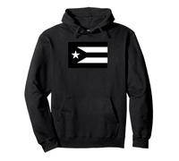 Monochrome Puerto Rico Flag Sudadera con Capucha
