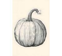 Monochrome Pumpkin Notebook: Vintage Black & White Fall Journal | 6x9 College Ruled Rustic Autumn Sketch-Inspired Book for Writing, Seasonal Notes, or Minimal Aesthetic Decor