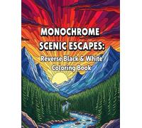 Monochrome Scenic Escapes: Reverse Black & White Coloring Book