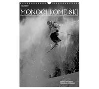 Monochrome Ski (Wandkalender 2026 DIN A3 hoch), CALVENDO Monatskalender: Verschiedene Skimotive von meinen Reisen. Different b/w images of my skiing ventures