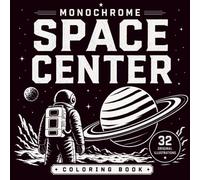 Monochrome Space Center: Pianeti, astronauti e razzi in stile monochrome da colorare
