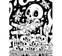 Monochrome Spooky Coloring Book: Beautiful Black and White Coloring Pages for Adults, Teens for Stress Relief and Relaxation
