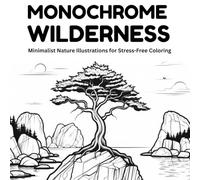 MONOCHROME WILDERNESS: Bold and Easy Coloring Book for Adults: Minimalist Nature Scenes for Stress Relief, Mindless Marker Art and One Color Ink Therapy