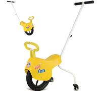 Monociclo Manual para niños, Bicicletas de Equilibrio para niños pequeños con barandillas/Ruedas de Entrenamiento, Cochecito para Montar en Bicicleta para niños y niñas. (Amarillo)