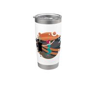 Monociclo Monociclisti Unicycle artistas mujeres Monociclo Vaso térmico de acero inoxidable de doble pared