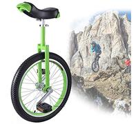 monociclo, Monociclo de 18 pulgadas, monociclo ajustable for exteriores, neumáticos antideslizantes, con soporte almacenamiento resistente, equilibrio, ciclismo, ejercicio físico for adultos(Green)