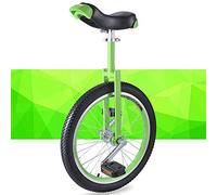 monociclo, Monociclo de 20/18/16 pulgadas, asiento ajustable, neumáticos antideslizantes, con soporte almacenamiento resistente, equilibrio, ciclismo, ejercicio físico for adultos(Green,20inch)