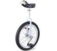 monociclo, Monociclo de 20/18/16 pulgadas, asiento ajustable, neumáticos antideslizantes, con soporte almacenamiento resistente, equilibrio, ciclismo, ejercicio físico for adultos(White,20inch)
