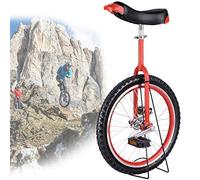 monociclo, Monociclo de 24/20/18/16 pulgadas, monociclo con ruedas antideslizantes, neumáticos montaña, ejercicio autoequilibrio, bicicleta equilibrio, deportes al aire libre, físico(Red,24inches)