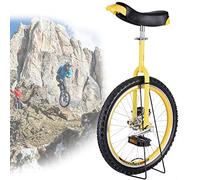 Monociclo, Monociclo de 24/20/18/16 Pulgadas, Monociclo con Ruedas Antideslizantes, neumáticos montaña, Ejercicio autoequilibrio, Bicicleta Equilibrio, Deportes al Aire Libre, físico(Yellow,16inches)