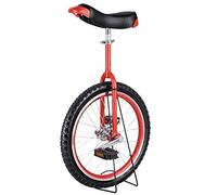 monociclo, Monociclo de 24/20/18/31 pulgadas, monociclo con ruedas antideslizantes, neumáticos montaña, ejercicio autoequilibrio, bicicleta equilibrio, deportes al aire libre, físico(Red,18inches)