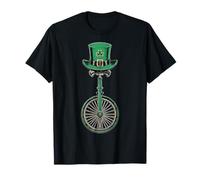 Monociclo Monociclo Día de San Patricio Día de Pattys Suerte Irlandesa Camiseta