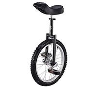 monociclo, Monociclos de 18 pulgadas for adultos, monociclo con ruedas antideslizantes, neumáticos montaña, ejercicio autoequilibrio, bicicleta equilibrio, deportes al aire libre, físico(Black)