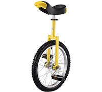 Monociclo, Monociclos de 18 Pulgadas for Adultos, Monociclo con Ruedas Antideslizantes, neumáticos montaña, Ejercicio autoequilibrio, Bicicleta Equilibrio, Deportes al Aire Libre, físico(Yellow)