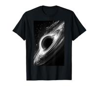 Monocromo Agujero Negro Evento Horizonte Espacio Cósmico Arte Camiseta