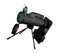 Monocular 10-12x42 HD Monocular con soporte para smartphone y trípode Bak-4 Prisma para turismo, camping, viajes