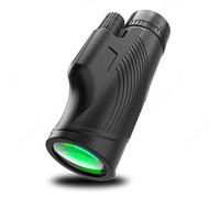 Monocular 12 x 50 para adultos, potente con prisma BAK4 y lente FMC, correa de muñeca, monocular compacto portátil para caza, deportes, exteriores (prismáticos)