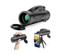 Monocular 80x100 High Power HD Monocular Monocular with Smartphone Holder and Waterproof Tripod for Bird Watching, Hunting, Travel, Concert