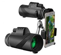 Monocular Bak4 Prisma y FMC HD de alta potencia, 40 x 60, impermeable, con soporte para smartphone y trípode, para observación de aves, camping, match, telescopio monocular