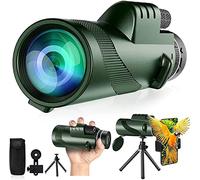 Monocular de 80 x 100 telescopio monocular de alta potencia para adultos de visión nocturna baja para smartphone adaptador monocular telescopio caza vida silvestre observación de aves viajes camping senderismo