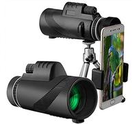 Monocular De Alta Potencia 40X60 para Observación De Aves para Adultos con Soporte para Teléfono Inteligente Y Prisma De Trípode para Vida Silvestre, Acampar, Viajar, Vida Silvestre, Telescopio Mono