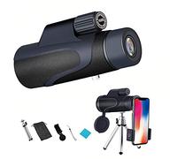 Monocular de Alta Potencia HD 16x50 Resistente al Agua con Soporte para teléfono Inteligente y trípode Ajustable para observación de Aves para Adultos, Caza al Aire Libre, Viajes, Turismo, observ