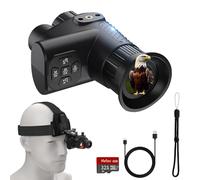 Monocular de visión nocturna 4K para adultos, dispositivo de visión nocturna digital infrarroja con sensor de luz de estrellas, brillo IR de 7 niveles, zoom digital 8x, para caza, seguridad, vida