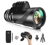 Monocular HD de 10 x 42 pulgadas, monoculares para adultos de alta potencia con adaptador de smartphone y trípode, monocular compacto para caza, senderismo