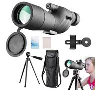 Monocular monocular portátil - 25 - 75 x 60 - monocular de observación de aves al aire libre con mayor visibilidad, telescopio de bolsillo con correa de mano, impermeable, sin vaho para