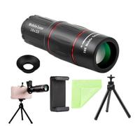Monocular para observación de aves, monocular con teléfono | Telescopio monocular ligero 18X25 | Ligero de alta definición con trípode adaptador para smartphone para observación de aves