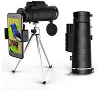 Monocular portátil 40X60 monocular de alta potencia con soporte para teléfono inteligente y trípode, monoculares con zoom impermeables con prisma BAK4 para observación de aves en adultos y campamentos