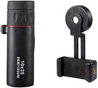 Monocular portátil Compacto de 10x25 Mini BAK4 Prism FMC monocular con Adaptador para teléfono Inteligente para observación de Aves para Adultos, Caza al Aire Libre, Viajes, Turismo ADU