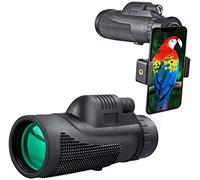 Monocular portátil Monocular de Alta definición 40X60 Alcance monocular de Alta Potencia Monoculares Impermeables con Soporte para teléfono Inteligente y trípode para observación de Aves