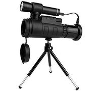 Monocular portátil WiFi 40X60 Infrarrojo IR Telescopio monocular Lente de teléfono + Trípode de Alta Potencia al Aire Libre Negro para Adultos Observación de Aves Viajes al Aire Libre Turismo
