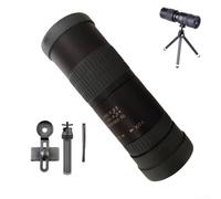 Monocular retráctil con zoom 10-30X con visión nocturna con poca luz y lente multicapa FMC para camping, senderismo, observación de vida silvestre y fotografía de teléfono móvil (traje)